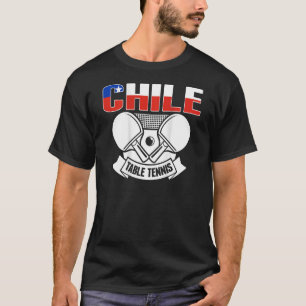 T-shirt Chili Tennis De Table Soutien Chilien Ping Pong Te