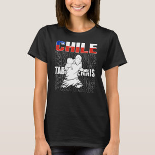 T-shirt Chili Tennis De Table Soutien Chilien Ping Pong Te