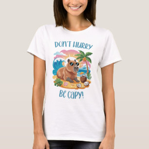 T-shirt Chill Capybara Beach Vibes - Ne vous dépêchez pas