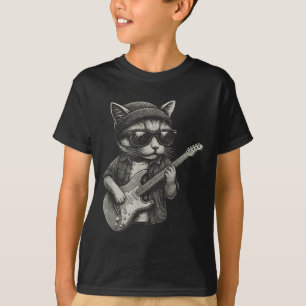 T-shirt Chill Chat Jouer Guitare Rock Musique Drôle Animal