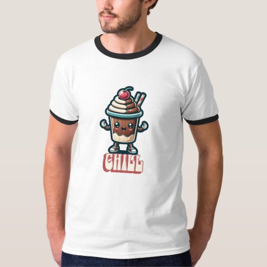 T-shirt Chill Chocolat Milkshake Pun (Devant)