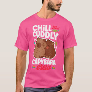 T-shirt Chill Et Croustillant Capybara Équipage Cute Capyb