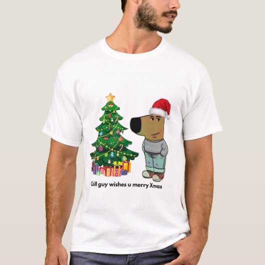 T-shirt Chill guy de noël (Devant)