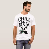 T-shirt Chill Like a Panda Bamboo Art (Devant entier)