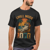 T-shirt chill mod activated-A cat with glasses (Devant)