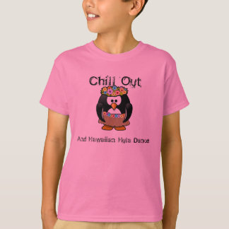 T-shirt Chill Out Penguin Hawaiian Hula Dance Aloha