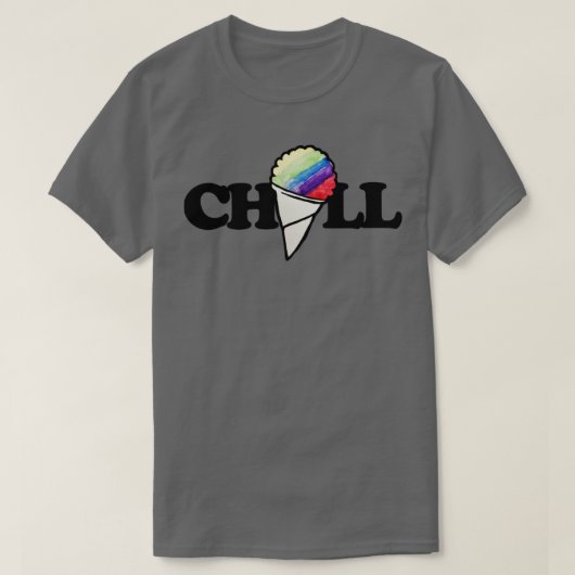 T-shirt Chill rétro 80s cône de neige (Design devant)