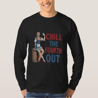 T-shirt Chill The Fourth Out Cowgirl Western Happy 4th Of