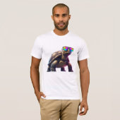 T-shirt Chill Tortoise with Rainbow Sunglasses (Devant entier)