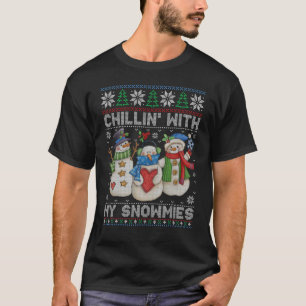 T-shirt Chillat' Avec Mes Neiges Vilain Noël Snowman S