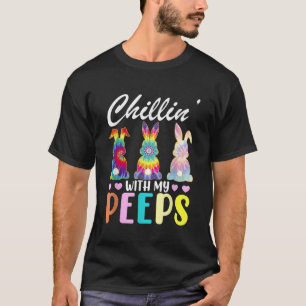 T-shirt Chillère Avec Mes Pieds Tie Dye Lapin Lapin Pâques