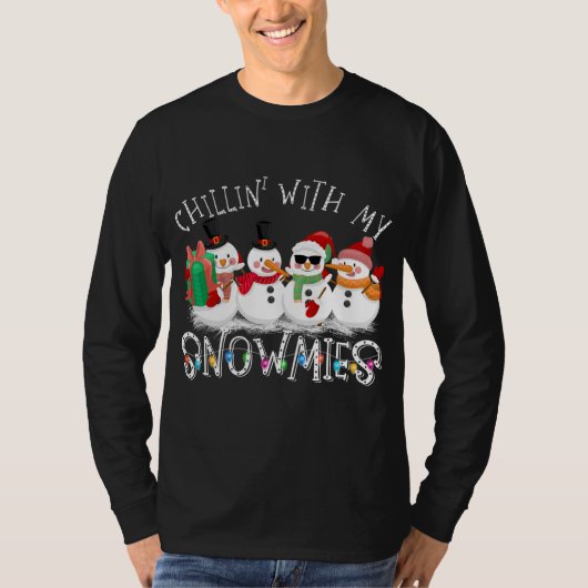 T-shirt Chillère de Noël Snowman avec mes neiges moches (Devant)