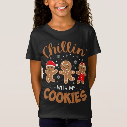 T-Shirt Chillin Avec Mes Cookies Gingerbread Femmes Christ (Devant)