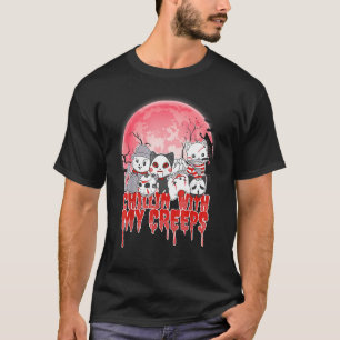 T-shirt Chillin Avec Mes Creeps Chat Horreur série Killer