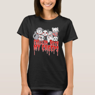 T-shirt Chillin Avec Mes Creeps Chats Costume Halloween