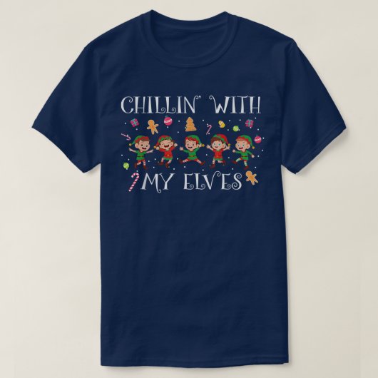 T-shirt Chillin' avec mes elfes groupe amusant qui corresp (Design devant)