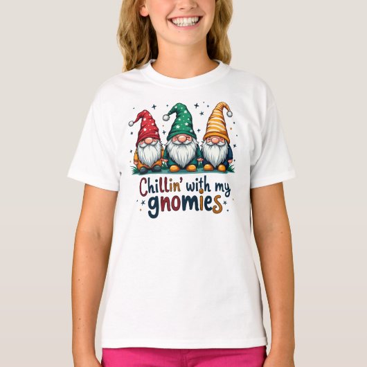 T-shirt Chillin' avec mes gnomes (Devant)