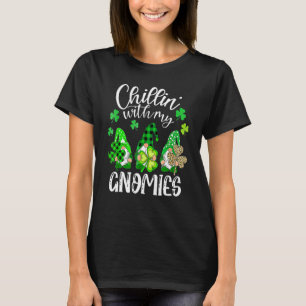 T-shirt Chillin Avec Mes Gnomes Leopard Buffalo Plaid St P