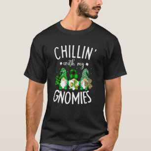 T-shirt Chillin Avec Mes Gnomes Leopard Buffalo Plaid St P