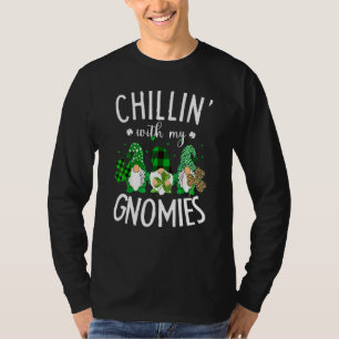 T-shirt Chillin Avec Mes Gnomes Leopard Buffalo Plaid St P