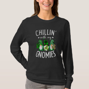 T-shirt Chillin Avec Mes Gnomes Leopard Buffalo Plaid St P