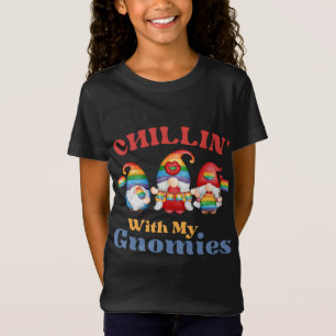 T-Shirt Chillin avec mes gnomes LGBTQ+ fierté Rainbow gnom