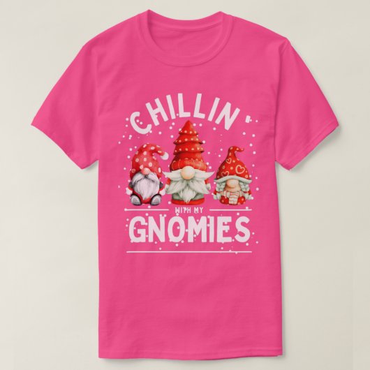 T-shirt Chillin Avec Mes Gnomes Noël (Design devant)