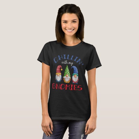 T-shirt Chillin Avec Mes Gnomes Santa Claus Garden Gnome C (Devant entier)