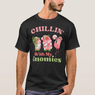 T-shirt Chillin avec mes gnomes Tropical avec un flot