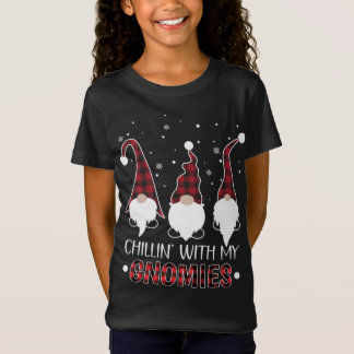 T-Shirt Chillin Avec Mes Gnomies Buffalo Plaid Gnome Chris