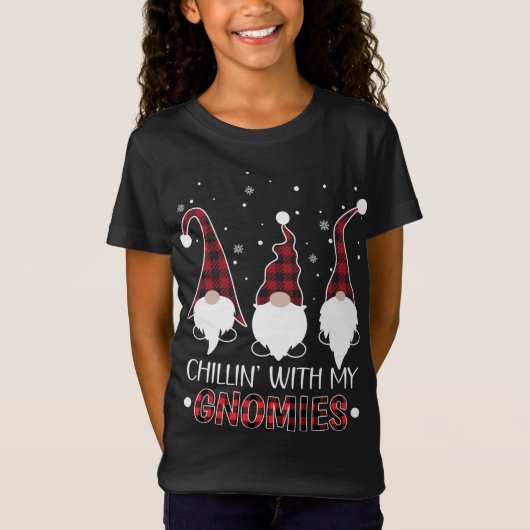 T-Shirt Chillin Avec Mes Gnomies Buffalo Plaid Gnome Chris (Devant)
