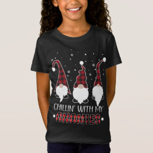 T-Shirt Chillin Avec Mes Gnomies Buffalo Plaid Gnome Chris