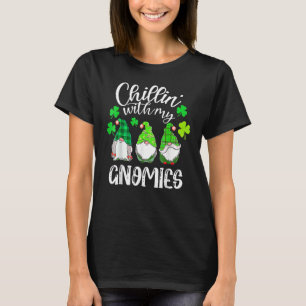 T-shirt Chillin avec mes Gnomies Jour de la Saint Patrick 
