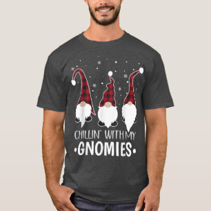 T-shirt Chillin Avec Mes Gnomies Père Noël Gnome Christmas