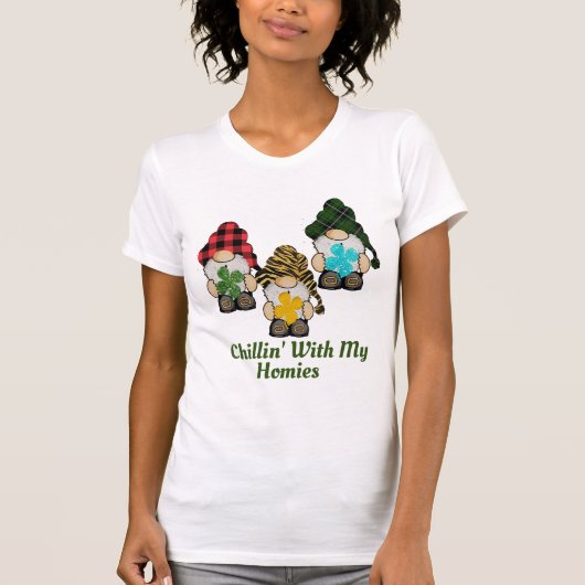 T-shirt Chillin Avec mes Homies Drôle St Patrick's Day T-S (Devant)