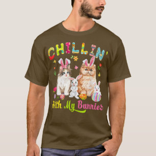 T-shirt Chillin' Avec Mes lapins mignonnes Chats Lapin Pâq