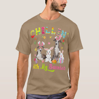 T-shirt Chillin' Avec Mes Lapins Mignons Lapin Whippet Chi