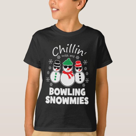 T-shirt Chillin avec mes neiges de bowling Drôle Noël (Devant)