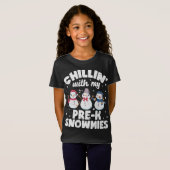 T-Shirt Chillin avec mes neiges mignon Snowman laide Noël (Devant entier)