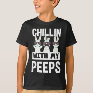 T-shirt Chillin' Avec Mes Peeps Lapin De Pâques