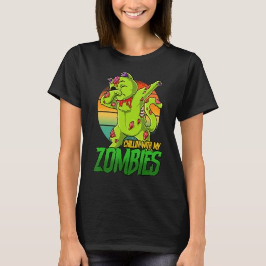 T-shirt Chillin avec mes zombies (Devant)