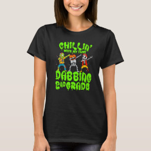 T-shirt Chillin avec mon Citrouille Zombie Skeleton Dab 2n