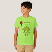 T-shirt Chillin avec mon tacosaure (Devant entier)