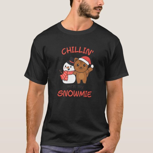 T-shirt Chillin Chat Avec Mon Pun Snowman (Devant)