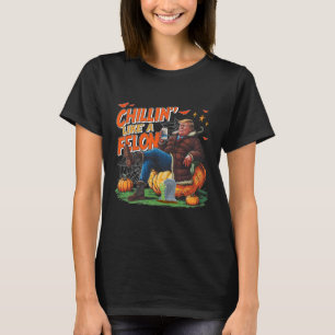 T-shirt Chillin' Comme Le Felon Donald Trump Mieux Beer Ha