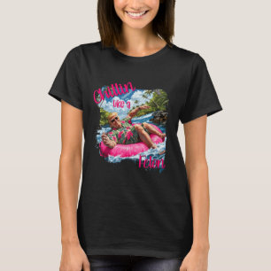 T-shirt Chillin Comme Un Felon Drôle Trump Chemise Été Tru