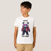 T-shirt Chillin comme un panda de chef | Cool Panda Kids (Devant entier)