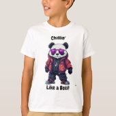 T-shirt Chillin comme un panda de chef | Cool Panda Kids (Devant)