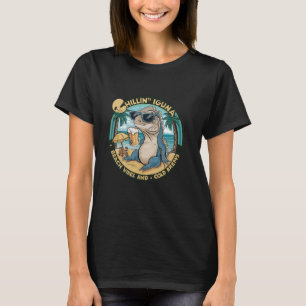 T-shirt Chillin' Iguana Beach Vibes et Cold Brews Funny s