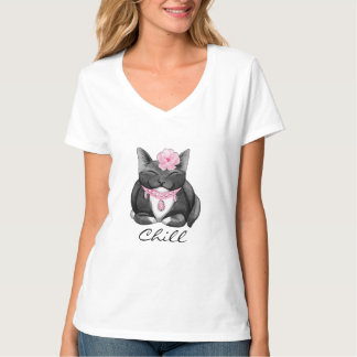 T-shirt Chillin Tuxedo Kitty Tee - shirt